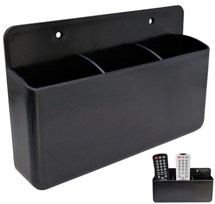 Mritrit Porta Mandos de TV Pared, Soporte Mando Pared Adhesivo, Organizador Mandos, Soporte Universal para Mando a Distancia para Hogar Oficina y Escuela (Negro)