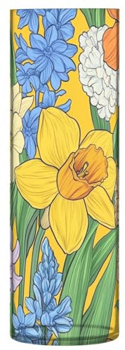 Vase à fleurs de printemps jonquille jacinthes hémérocalles jaunes en plastique 30 cm - Esthétique et décoratif pour mariage, salon, table à manger