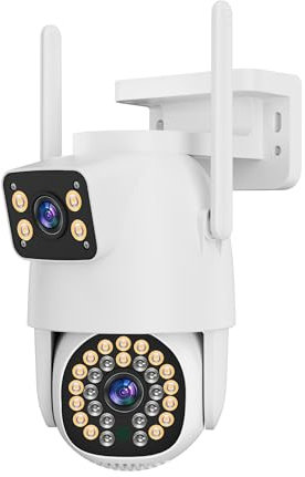 Jortan Tech JTZ-9690PRO Telecamera di sicurezza wireless a cupola con rotazione panoramica, visione notturna, audio bidirezionale e connettività remota per sicurezza completa