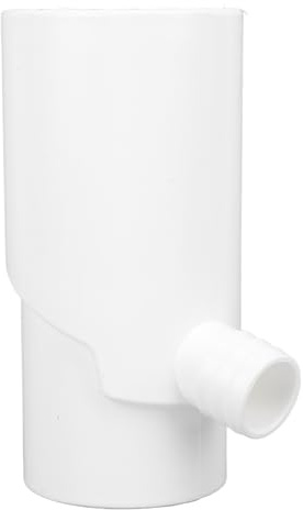 Rainwater Diverter Kit, 8cm Round Plastic Downspout Collector, White, for Water Collection and Irrigation Systems