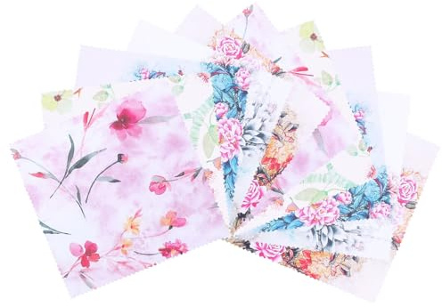 Hoement 10 pièces Lot de Chiffons Microfibre Nettoyage Lunettes et Lentilles Lingettes Portables Anti-rayures pour Objectifs Appareil Photo Écrans et Verres Délicats Compact et Léger