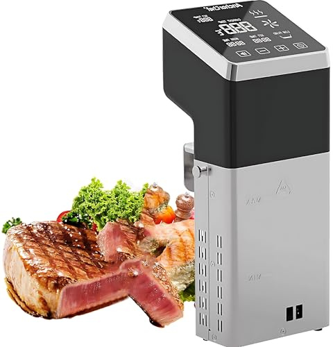 RoyceBee Thermoplongeur sous Vide, Cuisson au Bain-Marie Professionnel Jusqu’à 70 L, Cuisson sous Vide à Température Ambiante, Écran LCD avec Panneau de Réglage, 1600 W