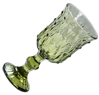 TOPPERFUN Elegant Wine Goblets Glassware French Carved Goblet Wine Glassware for Home Wedding Party Sipper Glass Random Color