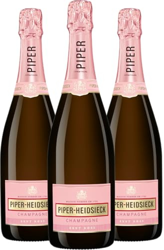 Piper Heidsieck - Champagne Brut Rosé - Set di 3 bottiglie da 75 cl