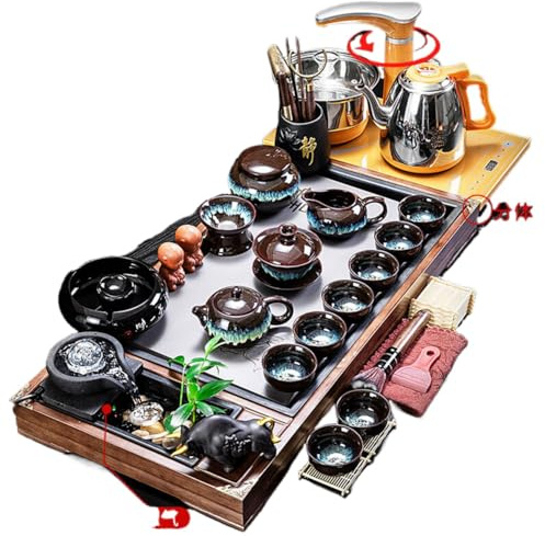 DFSHGDF1028-TEASET teservis för vardagsrummet automatisk avstängning, elektrisk tekokare för enkel rengöring, helautomatisk vattenkokare för tebord, bärbar tekokare med elektrisk brännare, tebricka i