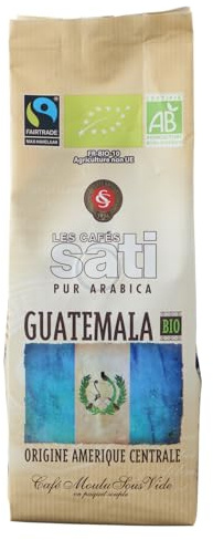 Café Moulu Arabica du Guatemala - 250g - Label BIO et Certification Commerce Equitable - Lot de 3