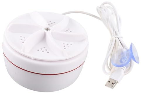 Cocoarm Piccola Lavatrice ABS Lavatrice Portatile 27W Turbina Ad Ultrasuoni Pulizia Anni '50 Avanti Indietro Spegnimento Automatico per Studenti Viaggio Dormitorio Appartamento