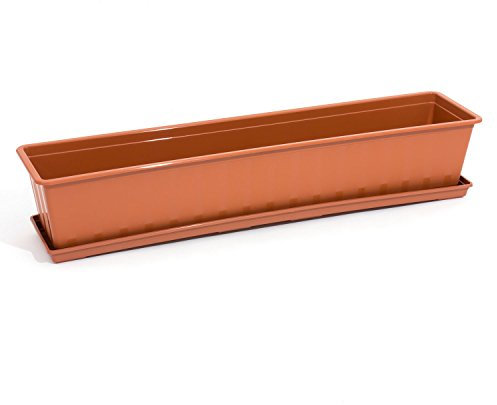 Prosperplast Jardinera für Agro -Balkon, Abmessungen (MM) 1000x180x140, Terrakotta Farbe