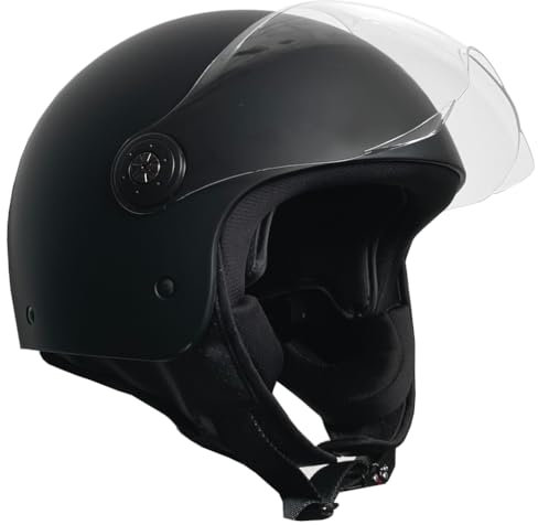 Jethelm Helm Motorradhelm RALLOX 229-2 Größe XL Chopper ATV matt schwarz