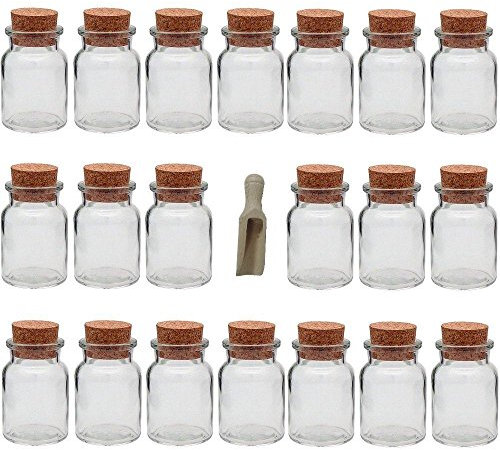 Viva-Haushaltswaren Uppsättning av 20 kryddburkar/burkar, glas, 150 ml