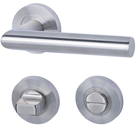 Alpertec Doha Door Fitting Stainless Steel Rosette Set Various Designs, 28024940