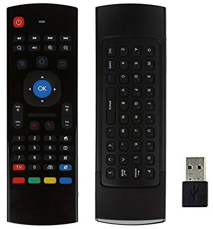 MX3 Air Mouse Remote with Keyboard AMGUR 2.4G Mini Wireless Keyboard Air Mouse Combos IR Learning Remote Control for Android TV Box Raspberry Pi, PS3,PS4,XBOX 360, Google Smart TV Remote Mouse