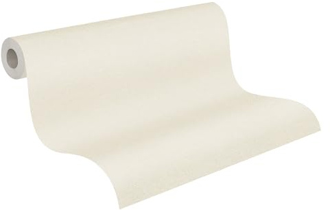 A.S. Création Papier Peints Uni Cuba intissé - 10,05m x 0,53m - Beige Fabriqué en Allemagne 306881 30688-1