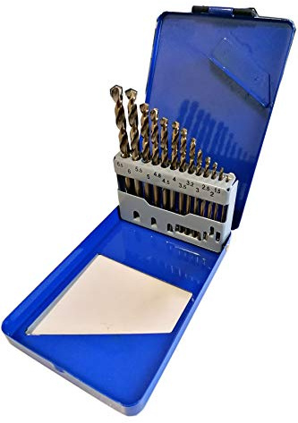 HSS CO 5 HSS-E DIN338 Industrie Metall Bohrer 1,0-20,0 mm Cobalt legierte Spiralbohrer… (13tlg Set 1,5-6,5 mit 3,2 4,8mm)