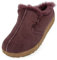 HAFLINGER Zueco de piel de cordero Zapatilla de fieltro berenjena, talla 37