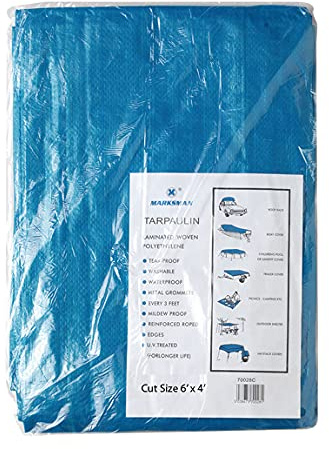 6' X 4' HEAVY DUTY LIGHTWEIGHT TARPAULIN GROUND SHEET POLYETHYLENE WATERPROOF COVER