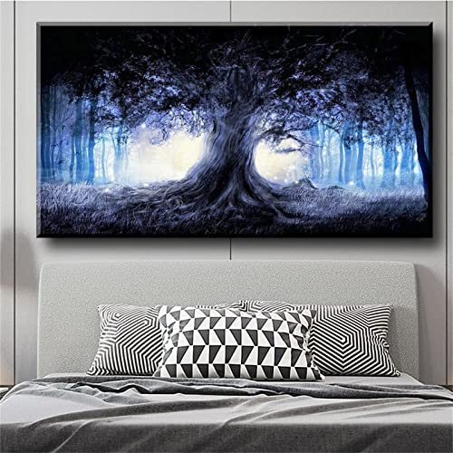 Diamond Painting Arbre Fantaisie Forêt Sombre Broderie Diamant Painting Kit Complet Grand 5D Peinture Diamant Numero Adulte Enfant Coller Perle Tableau Diamant Art Craft Home Decor, 30x60cm/12x24in