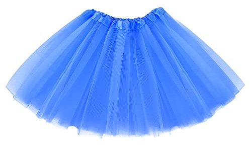 Molain Falda tutú con Capas para niños pequeños, Disfraz de San Valentín, elástico, Batik, para bebés de 2 a 7 años, para bebés de 2 a 7 años, para niñas, Princesas, Ballet, Danza, Azul Cobalto