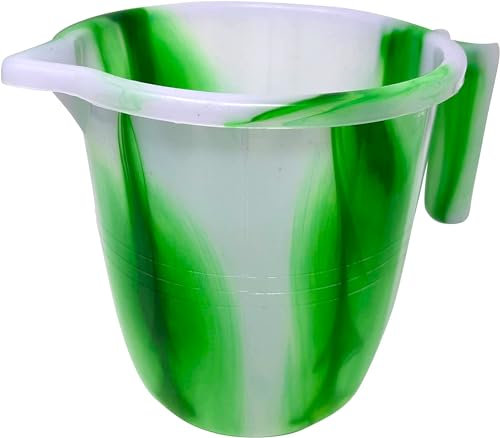 1.5 Litre Green Plastic Water Jug with Handle - Spout, Perfect for General Kitchen & Bathroom Use HTUK