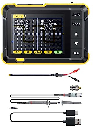 perfk Mini-Digitaloszilloskop-Multimeter, 200 kHz, elektronischer Komponententester, tragbares digitales Oszilloskop für den elektronischen, Hoher Standard