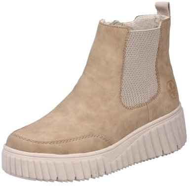 Rieker Damen N2558 Chelsea Stiefel, beige 60, 42 EU