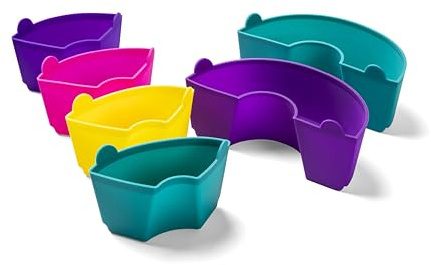 Omnia Set de Six Moules en Silicone pour Omnia Maxiform 3L, Sans Revêtement, Allant au Lave-Vaisselle et au Four, Rectangulaires, Multicolore, 6 Pièces