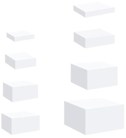 MagiDeal 8 pièces présentoir de Acrylique, Support de Buffet, présentoir de Nourriture, Support de Nidification pour de cosmétiques, Blanc