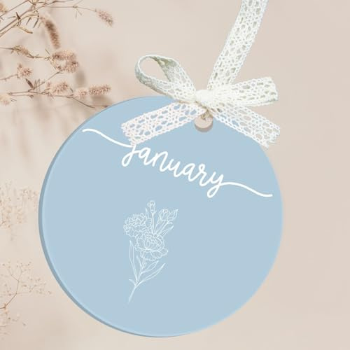 Uniqicon 12 Stück Runde Blaue Acryl Anhänger, DIY Blaues Rundes Acryl-Ornament, Acrylkugeln Zum Basteln, 3 mm Extra Dicke Acrylscheiben Für Hochzeitstischdekoration, Geschenkanhänger, Partydekor