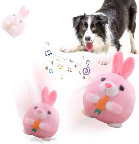 FUXNGZI Interaktives Hundespielzeug, Aktives Bewegendes Haustier-Plüschtier, Magic Ball für Hunde, Hundeball Sprechendes und Wiederholendes Lustiges Stofftier (#02)