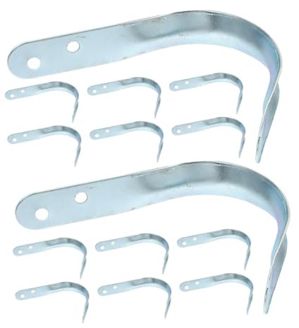 POPETPOP 20pcs Wooden Hook for Garden Hose Holder Metal Shaped Hook Multipurpose Utility for Garage Wall-Mounted Storage