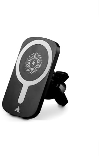 FixRix Auto-Ladegerät kabellos 15W mit Lüftungshalterung – Qi Schnellladegerät für iPhone, Galaxy, Pixel & andere Smartphones, Automatische Ladeerkennung & USB-C Anschluss