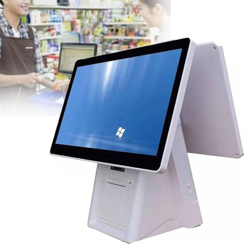 Registrierkasse mit Zwei Bildschirmen und Touchscreen, 20,4-Zoll-Touchscreen-Kassensystem for den Einzelhandel, Kassen-Touchscreen-Monitor, 8 GB RAM und 128 GB SSD, for Einzelhandelsrestaurants, Bars