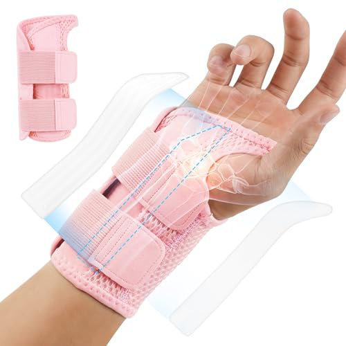 Fefod Wrist Support Splint Brace, Adjustable Wrist Strap Carpal Tunnel Compression Splint, Carpal Tunnel Wrist Brace, Wrist Splints for Carpal Tunnel, Breathable Brace Wrist Support, Right