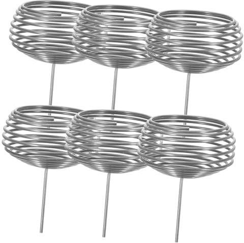 VICASKY 10 pezzi Cesti Fertilizzante per Bonsai in Acciaio Inossidabile Resistente Contenitori Riutilizzabili per Concime Piante Protezione da Vento e Animali per Piccole Piante da