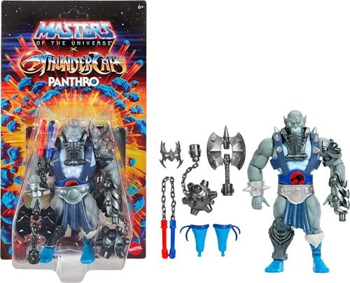 Masters of The Universe Origins x Thundercat actionfigurer, 1980 leksaksmärken, ca 14 cm stor, rörlig med crossover mini-serier, karaktärerna kan variera, JMJ20