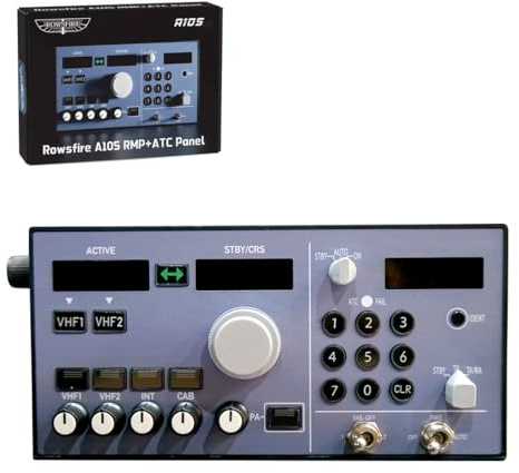 Lunaro A32X Flight Sim Radio Panel RMP ATC ACP All-in-One for MSFS 2020/2024, Metal Home Cockpit Control Unit Compatible with Fenix FBW IniBuilds V3.1
