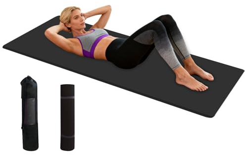 Estera De Yoga Gruesa - Almohadilla De Ejercicio Con Amortiguación Adicional De 15 Mm, Estera De Ejercicios Que Absorbe Los Golpes | Esteras Antideslizantes Con De Transporte Para El Hogar