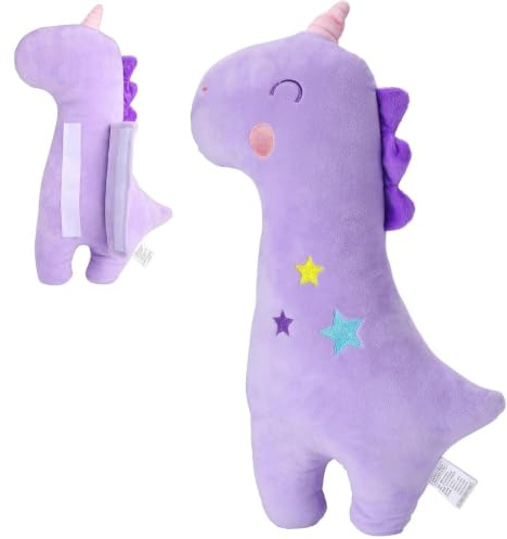 HUANYO Seat Belt Cover Pillow for Kids, Car Seatbelt Cushion Shoulder Neck Support Protector Pad, Soft Stuffed Plush Travel Vehicle Safety Belts Strap Pillow for Boys and Girls Headrest (Unicorn)