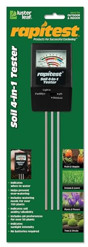 Luster Leaf 1818 Rapitest 4-in1 Soil pH/Moisture/Fertility/Light Tester, Fertility