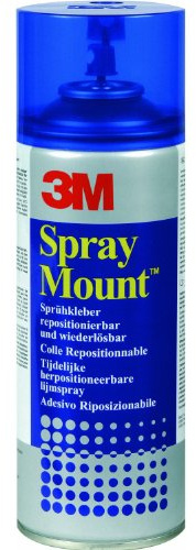 1 Kiste / 1 VE (12 Dosen) SprayMount - Sprühkleber mit ausgezeichneter Anfangshaftkraft, repositionierbar, 12x 400 ml/279g, ablösbar