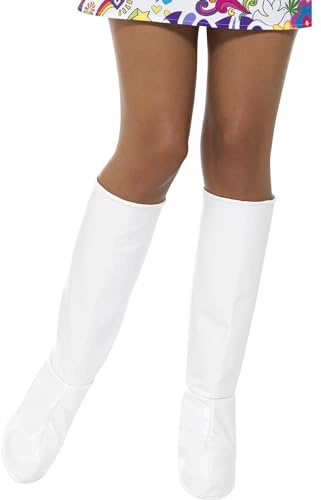Smiffys GoGo-Stiefelüberzieher, Weiß Halloween