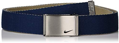 NIKE Ceinture simple réversible pour femme, Bleu marine/marron clair, taille unique
