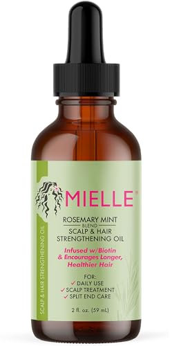 Mielle Rosemary Mint Scalp & Hair Strengthening Oil for All Hair Types, Biotin Infused, 59 ml (Pack of 1)