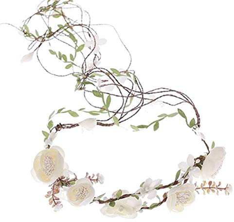 Simulation Rose Stirnband Floral Vine Crown Haar Kranz Girlande für Braut Brautjungfer