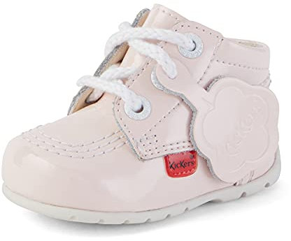 Kickers Mixte Hi Ankle Boots with Zip | Extra Flexibility for | Easy on and Off Bottines faciles à Enfiler, Rose bébé, 18 EU