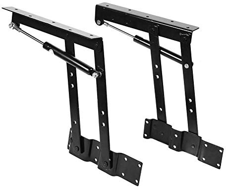 GOTOTOP Hydraulisches Scharnier Set, 2 Stück | Couchtisch Hubrahmen, 50kg Belastung, Schwarz