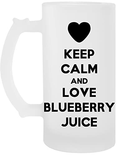 Keep Calm And Love Blueberry Juice Transparent Bière Agresser Transparent Beer Mug