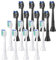 16er Aufsteckbürsten Kompatibel mit Philips Sonicare Elektrische Zahnbürste, 8er Weiße Ersatzbürsten, 8er Schwarze Aufsätze