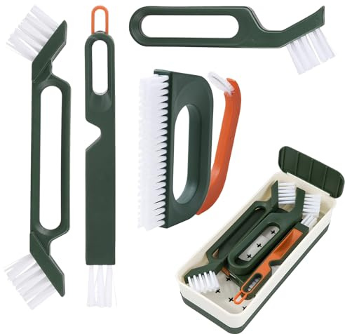 Fugenreinigungsbürste Kit, 7-in-1 Reinigungsbürste, Fugenreiniger Spaltreinigungsbürste für Die Tiefenreinigung Fliesen Keramikfliese Küche Nut Fenster