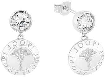 JOOP! Ohrringe aus 925 Sterling Silber für Damen, Ohrschmuck, Silber 925 rhodiniert, teilw. mit Schmuckstein, Kommt in Schmuck Geschenk Box